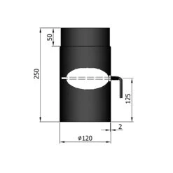 Rauchrohr Stahl 250 Mm Schwarz Mit Drosselklappe -Sica Heizung Geschaft 12 120xrlnyqwmgeq7b
