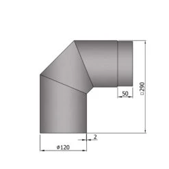 Rauchrohrbogen Stahl 2x 45° Hellgrau -Sica Heizung Geschaft 12 251vammvgg0w0hpo