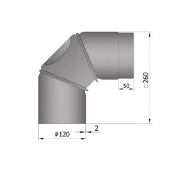 Rauchrohrbogen Stahl Verstellbar 0-90° Hellgrau Mit Putztür -Sica Heizung Geschaft 12 2615ahwhe8vkvk2j