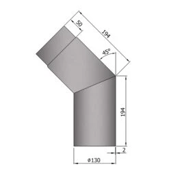 Rauchrohrbogen Stahl 45° Hellgrau -Sica Heizung Geschaft 13 241vrj7ef0x7uxzw