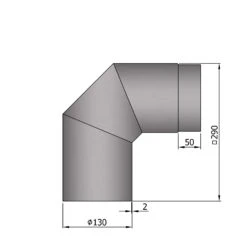 Rauchrohrbogen Stahl 2x 45° Hellgrau -Sica Heizung Geschaft 13 251oyigqwcaeot8w