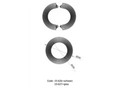 Wandrosette Rauchrohr Stahl Zweiteilig Randbreite 52 Mm Ø 155 Mm Hellgrau -Sica Heizung Geschaft 143a4454b9590e0d606499eeb5abffe1