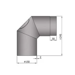 Rauchrohrbogen Stahl 2x 45° Hellgrau Mit Tür, Kurz 9 Rauchrohrbogen Stahl 2x 45° Hellgrau Mit Tür, Kurz -Sica Heizung Geschaft 15 255i9i0jdeffelum
