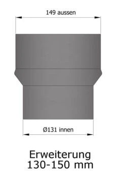 Erweiterung Rauchrohr Stahl Hellgrau, Eng-weit -Sica Heizung Geschaft 15 933ivevb9y0b3ulf