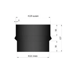 Erweiterung Rauchrohr Stahl Schwarz, Eng-weit -Sica Heizung Geschaft 15 938zn8sasgrjstlr
