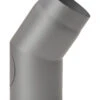 Rauchrohrbogen Stahl 33° Ø 150 Mm Hellgrau Mit Tür