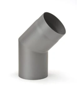 Rauchrohrbogen Stahl 45° Hellgrau