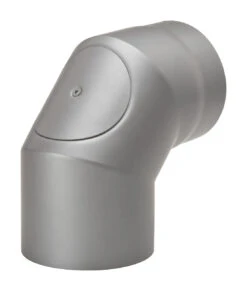 Rauchrohrbogen Stahl 2x 45° Hellgrau Mit Tür, Kurz 8 Rauchrohrbogen Stahl 2x 45° Hellgrau Mit Tür, Kurz -Sica Heizung Geschaft 1754 1