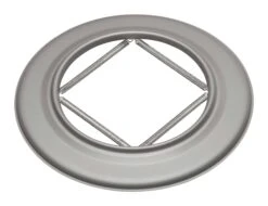 Wandrosette Stahl Mit Feder Hellgrau