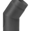 Rauchrohrbogen 22° Ø 150 Mm Schwarz Mit Tür
