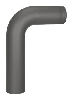 Anschlussrohr Stahl 90° 700 X 500 Mm Ø 150 Mm Schwarz, Gezogen Mit Tür