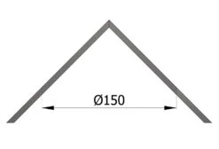 Eck-Wandrosette Rauchrohr Stahl Innen-Eck Ø 150 Mm Schwarz -Sica Heizung Geschaft 1881 1