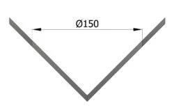 Eck-Wandrosette Rauchrohr Stahl Außen-Eck Ø 150 Mm Schwarz -Sica Heizung Geschaft 1882 1