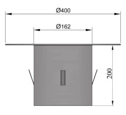 Deckenanschluss Rauchrohr Stahl Ø 150 Mm Schwarz -Sica Heizung Geschaft 1890 1