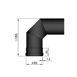 Pellet-Ofenrohrbogen Stahl 90° Schwarz 7 Pellet-Ofenrohrbogen Stahl 90° Schwarz -Sica Heizung Geschaft 19 250iops2f8ldqxou
