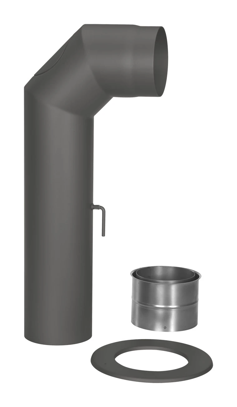 Rauchrohr Set Stahl 2x 45° Kurz 700 X 300 Mm Ø 150 Mm Schwarz 3 Rauchrohr Set Stahl 2x 45° Kurz 700 X 300 Mm Ø 150 Mm Schwarz