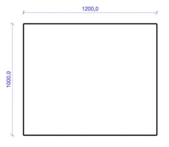 Kamin Bodenplatte, 6 Mm ESG-Klarglas, Rechteck 1000 X 1200 Mm