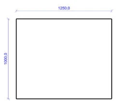 Kamin Bodenplatte, 2 Mm Stahl, Rechteck 1000 X 1250 Mm, Schwarz