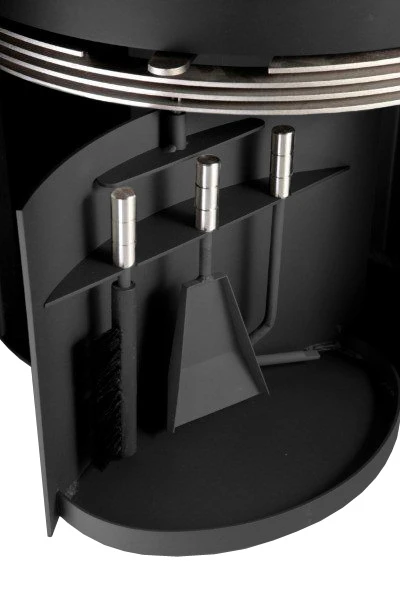 Kaminbesteck Holzfachtür TermaTech, Schwarz 3 Kaminbesteck Holzfachtür TermaTech, Schwarz