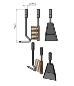 Kaminbesteck Holzfachtür TermaTech, Schwarz 9 Kaminbesteck Holzfachtür TermaTech, Schwarz -Sica Heizung Geschaft 2489 2