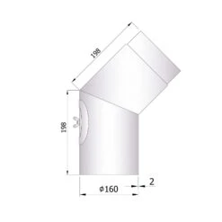 Rauchrohrbogen Stahl 45° Unlackiert Mit Tür -Sica Heizung Geschaft 26 242evt5t5h9qtlwx