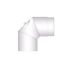 Rauchrohrbogen Stahl 2x 45° Unlackiert Mit Tür