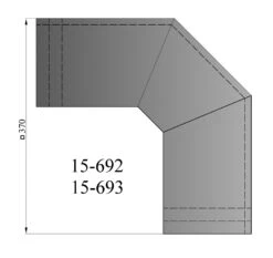 Hitzeschild Doppelwandig Für Rauchrohrbogen Stahl 2x 45° Ø 150 Mm Schwarz -Sica Heizung Geschaft 2950 2