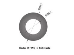 Deckenrosette Rauchrohr Stahl Randbreite 55 Mm Ø 150 Mm Schwarz, Flach -Sica Heizung Geschaft 3458 1