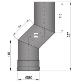 Versatzbogen Pelletrohr Stahl 60 Mm Ø 80 Mm Schwarz -Sica Heizung Geschaft 4bf313d5d2ceac6a64189b55d92c5e35