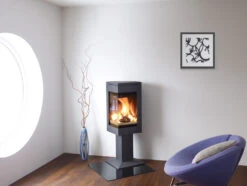 Kaminofen Nordpeis QUADRO 1 Schwarz, 6 KW -Sica Heizung Geschaft 5492 2eb3d6