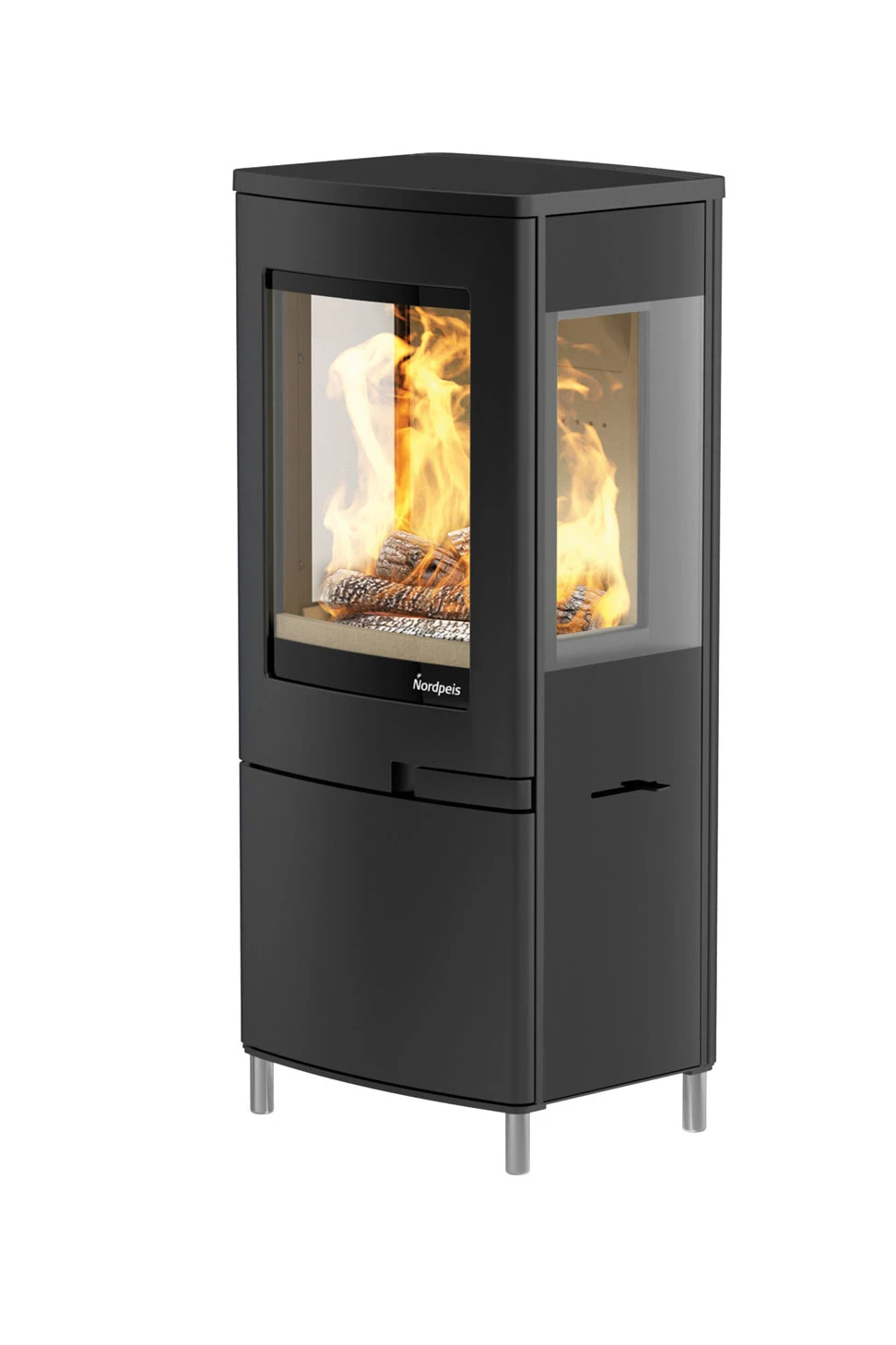 Kaminofen Nordpeis UNO 4 Schwarz, 4 KW 9 Kaminofen Nordpeis UNO 4 Schwarz, 4 KW – Bild 7