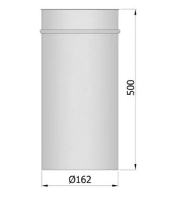Wandfutter Rauchrohr Stahl Einwandig 500 Mm Lang Ø 150 Mm Unlackiert -Sica Heizung Geschaft 5603 2