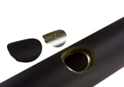 Rauchrohr Stahl Doppelwandig 1000 Mm Ø 150 Mm Schwarz Mit Prüföffnung -Sica Heizung Geschaft 5630 1