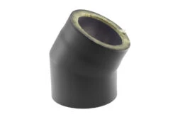 Rauchrohrbogen Stahl 30° Doppelwandig Ø 150 Mm Schwarz -Sica Heizung Geschaft 5633 1