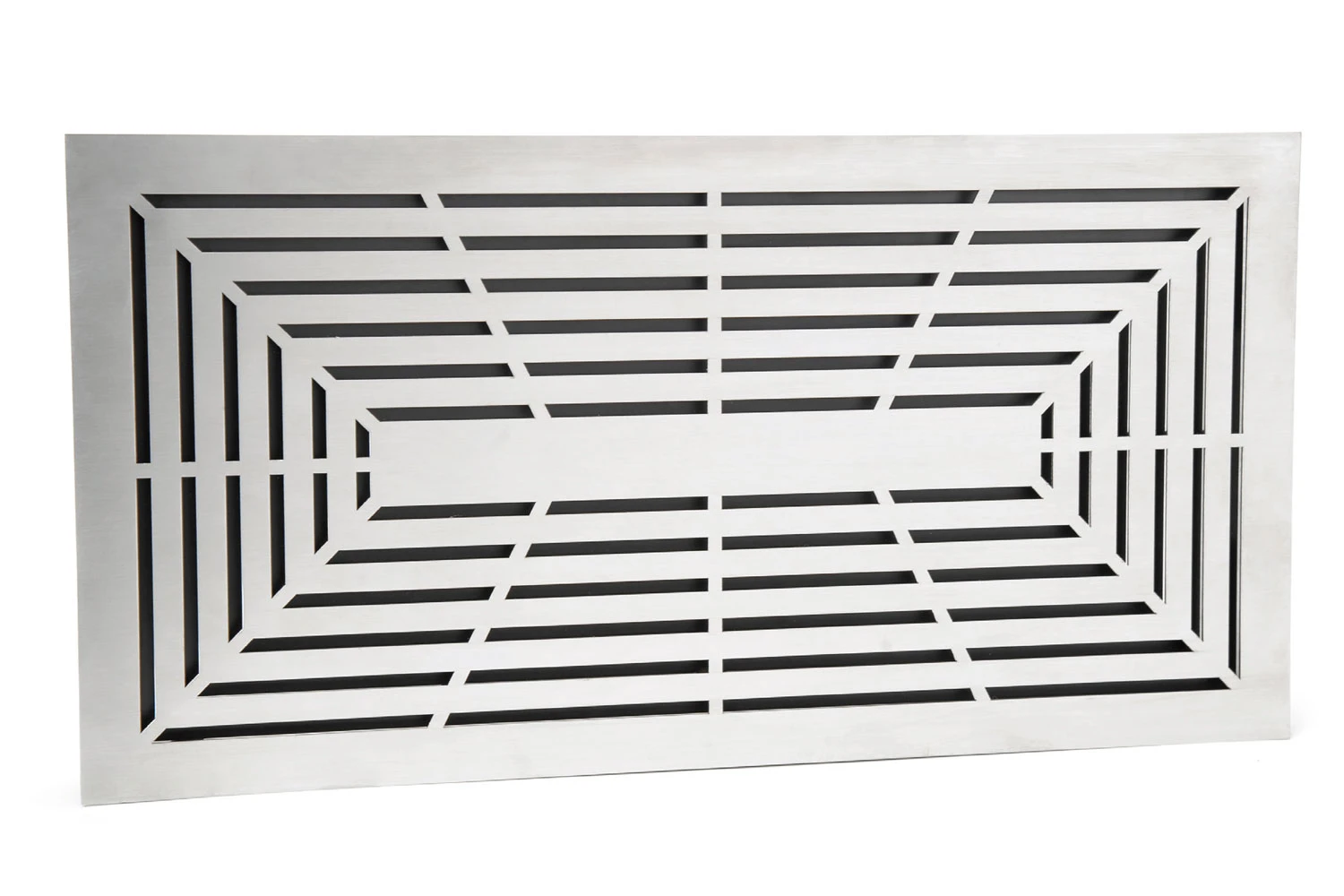 Design Lüftungsgitter 45 X 23 Cm Mit Einbaurahmen Edelstahl Matt - Schwarz 4 Design Lüftungsgitter 45 X 23 Cm Mit Einbaurahmen Edelstahl Matt - Schwarz – Bild 2