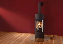 Kaminofen Wasserführend Leda DELTA W Schwarz, 8 KW -Sica Heizung Geschaft 6659 166380