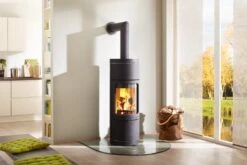 Kaminofen Wasserführend Leda NOVIA W Schwarz, 8 KW -Sica Heizung Geschaft 6661 1a24cb