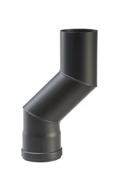 Versatzbogen Pelletrohr Stahl 80 Mm Ø 80 Mm Schwarz