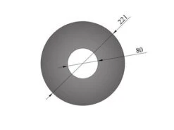 Wandrosette Pellet-Ofenrohr Randbreite 70 Mm Schwarz -Sica Heizung Geschaft 6757 1