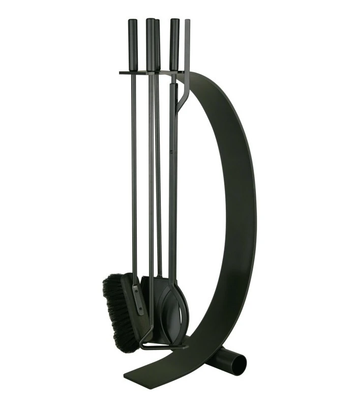 Kaminbesteck Stahl Schwarz Heibi, 4-teilig 4 Kaminbesteck Stahl Schwarz Heibi, 4-teilig – Bild 2