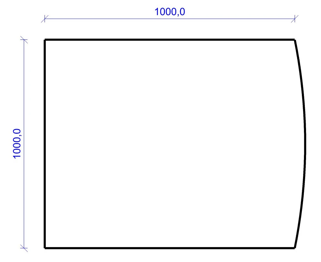 Kamin Bodenplatte, 6 Mm ESG-Klarglas, Segmentbogen 1000 X 1000 Mm 4 Kamin Bodenplatte, 6 Mm ESG-Klarglas, Segmentbogen 1000 X 1000 Mm – Bild 2