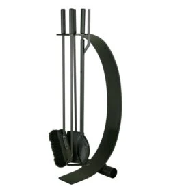 Kaminbesteck Stahl Schwarz Heibi, 4-teilig