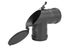 T-Stück Pellet-Ofenrohr 90° Schwarz Mit 45° Prüföffnung, Muffe-Muffe -Sica Heizung Geschaft 96b807cb7ded0792fb221afa56447853