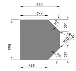Kamin Bodenplatte, 2 Mm Stahl, Sechseck 1000 X 1000 Mm, Hellgrau -Sica Heizung Geschaft 9e30aa9896f72bc604f68f1ee4020928