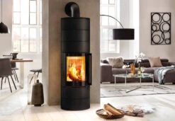 Kaminofen Spartherm AMBIENTE A4 H2O, 8 KW -Sica Heizung Geschaft a4 nero milieu 02 2017