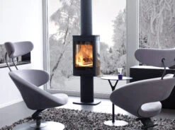 Kaminofen Nordpeis DUO 1 Schwarz, 5 KW -Sica Heizung Geschaft a958acab7f9a2994e489409900bcaebd