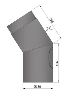Rauchrohrbogen Stahl 33° Ø 150 Mm Hellgrau Mit Tür -Sica Heizung Geschaft b51f320f28c2e275e6d257fe60784fd9