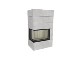 Kaminbausatz Brunner Systemkamin BSK 03 Eck Kamin Links Schiebetür, 12 KW