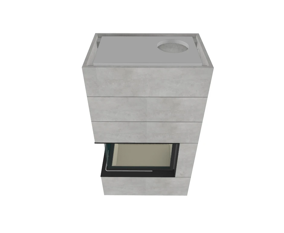 Kaminbausatz Brunner Systemkamin BSK 03 Eck Kamin Rechts Schiebetür, 12 KW 13 Kaminbausatz Brunner Systemkamin BSK 03 Eck Kamin Rechts Schiebetür, 12 KW – Bild 11