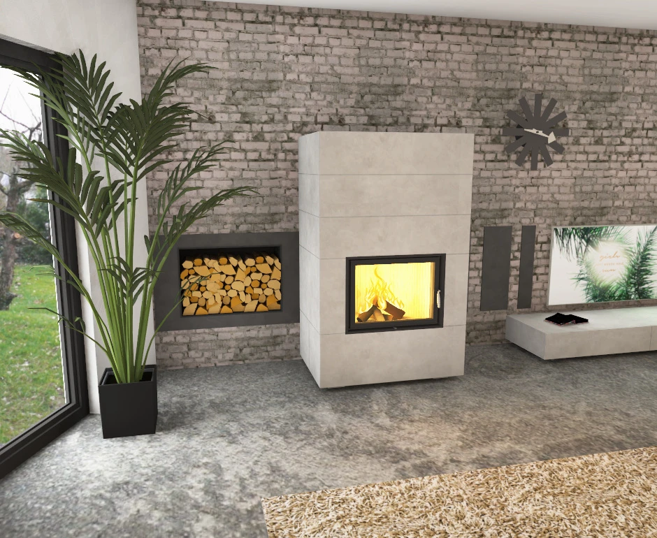 Kaminbausatz Brunner Systemkamin BSK 08 Kompakt Kamin Drehtür Warmluftaufsatz, 11 KW 13 Kaminbausatz Brunner Systemkamin BSK 08 Kompakt Kamin Drehtür Warmluftaufsatz, 11 KW – Bild 11